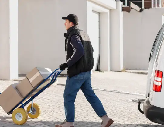 courier lady doing deep cleaning